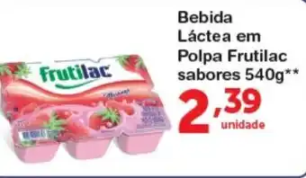 Bebida Lactea em Polpa Frutilac sabore 540g