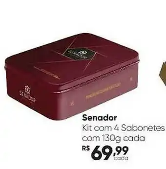Senador kit com 4 sabonetes