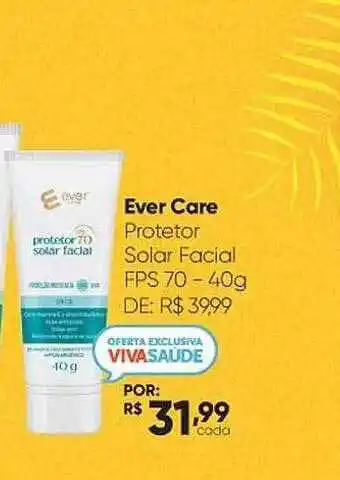 Drogaria São Paulo Ever care protetor solar facial fps 70 oferta