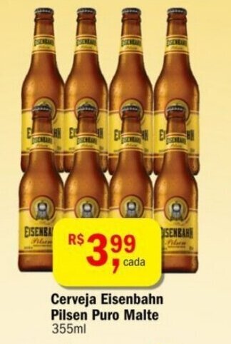 Ultrabox Cerveja Eisenbahn Pilsen Puro Malte 350ml oferta