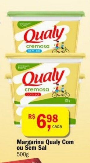 Ultrabox Margarina Qualy com ou sem Sal 500g oferta