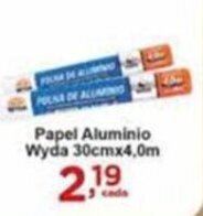 Papel Aluminio Wyda 30cmx4m