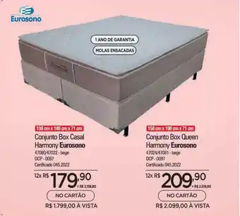 Zenir Conjunto box casal harmony eurosono conjunto box queen harmony eurosono oferta