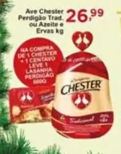 Rossi Supermercado Ave Chester Perdigao Trad. ou Azeite e Ervas 1kg oferta