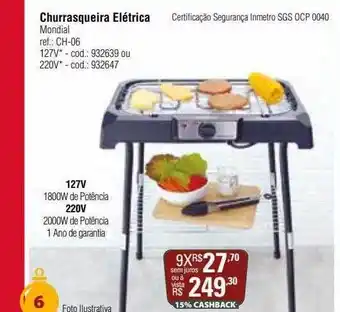 Preçolândia Churrasqueira elétrica mondial oferta