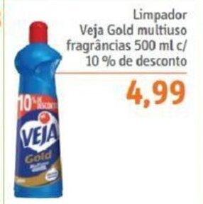 Sonda Limpador Veja Gold Multiuso frag. 500ml c/ 10% de desconto oferta