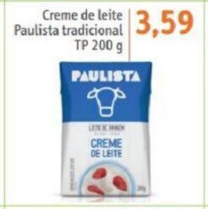 Sonda Creme de leite Paulista Tradicional tp 200g oferta