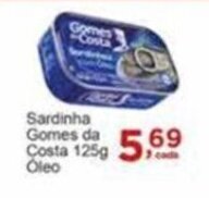 Sardinha Gomes da Costa 125g Oleo
