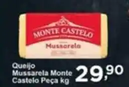 Rossi Supermercado Queijo Mussarela Monte Castelo Peca 1kg oferta