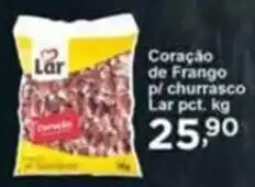 Rossi Supermercado Coracao de Frango p/ Churrasco Lar pct 1kg oferta