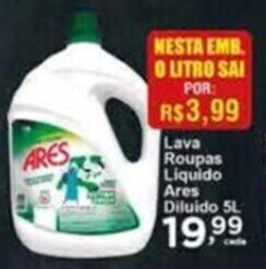 Rossi Supermercado Lava roupas Liquido Ares Diluido 1L oferta