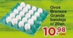 Rossi Supermercado Ovos Brancos grande bandeja c/20 un oferta
