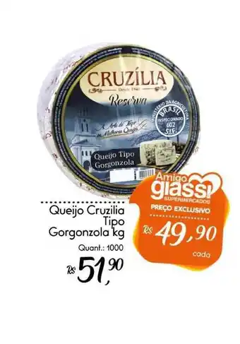 Giassi Supermercados Queijo Cruzilia Tipo Gorgonzola 1kg oferta