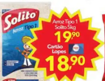 Lopes Supermercados Solito Arroz Tipo 1 5kg oferta