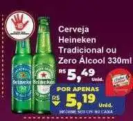 Semar Supermercado Cerveja heineken tradicional ou zero álcool oferta