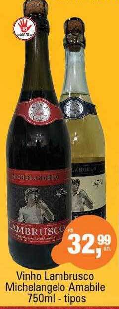 Supermercados Alvorada Vinho lambrusco michelangelo amabile - tipos oferta