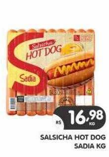 Supermercados Real Salsicha hot dog sadia oferta