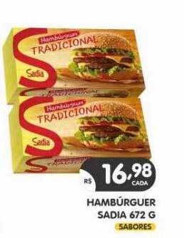 Supermercados Real Hambúrguer sadia oferta