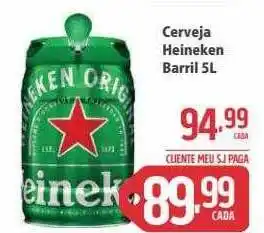 Sj Supermercados Cerveja heineken barril oferta