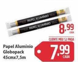 Sj Supermercados Papel alumínio globopack 45cmx7,5m oferta