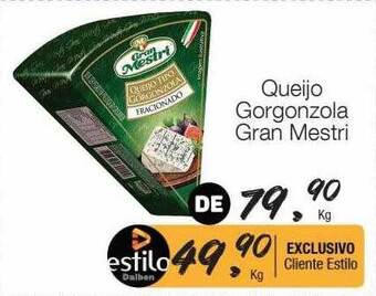 Supermercado Dalben Queijo gorgonzola gran mestri oferta
