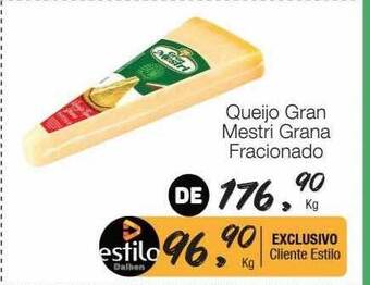 Supermercado Dalben Queijo gran mestri grana fracionado oferta