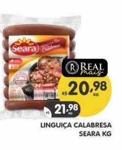 Supermercados Real Linguiça calabresa seara oferta