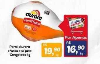 Semar Supermercado Pernil aurora c osso e s pele congelado oferta