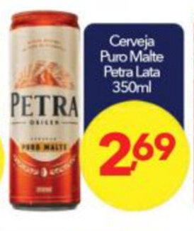 Lopes Supermercados Cerveja Puro Malte Petra Lata 350ml oferta