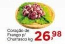 Coracao de Frango p/ Churrasco 1kg
