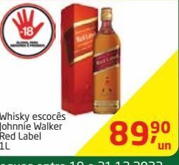 Tenda Atacado Whisky escocês johnnie walker red label 1l oferta
