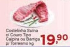Rossi Supermercado Costelinha Suina c/ Couro tipo Caipira ou Barriga p/ Torresmo 1kg oferta