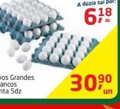 Tenda Atacado Ovos grandes brancos cinta 5dz oferta