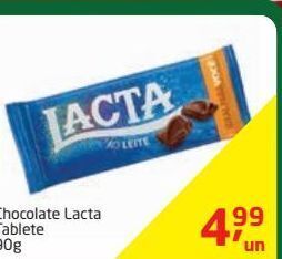 Tenda Atacado Chocolate lacta tablete 90g oferta