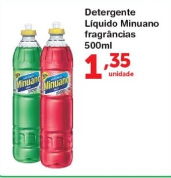 Roldão Detergente Liquido Minuano fragrancias 500ml oferta
