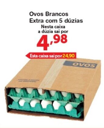 Roldão Ovos Brancos Extra com 5 Duzias oferta