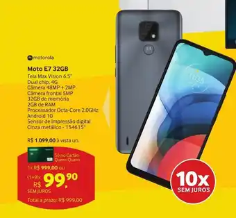 Quero Quero Moto E7 32GB oferta