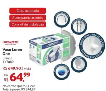 Quero Quero Vaso Loren One oferta