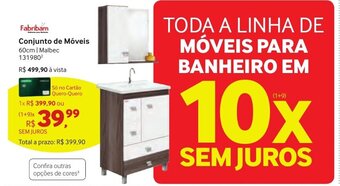 Quero Quero Conjunto de Moveis 60cm oferta