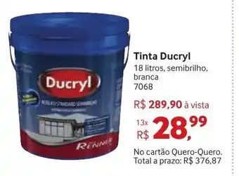 Quero Quero Tinta Ducryl 18L oferta