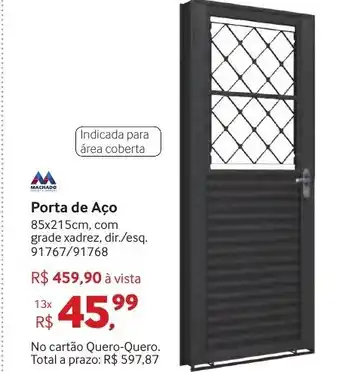 Quero Quero Porta de Aco 85x215cm oferta