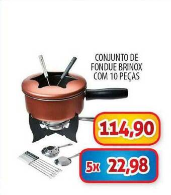 San Michel Supermercados Conjunto De Fondue Brinox Com 10 Peças oferta