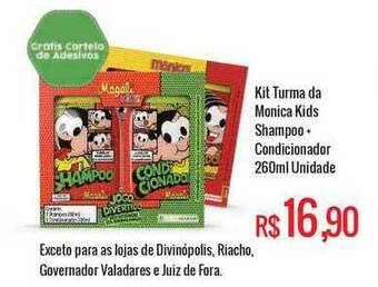 Mart Minas Kit Turma Da Monica Kids Shampoo + Condicionador 260ml oferta