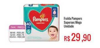 Mart Minas Fralda Pampers Supersec Mega oferta