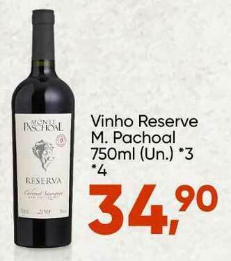 Imec Supermercados Vinho Reserve M. Pachoal 750ml oferta