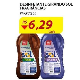 Desinfetante girando sol