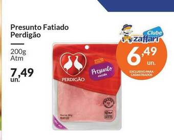 Zaffari Presunto Fatiado Perdigão 200g oferta