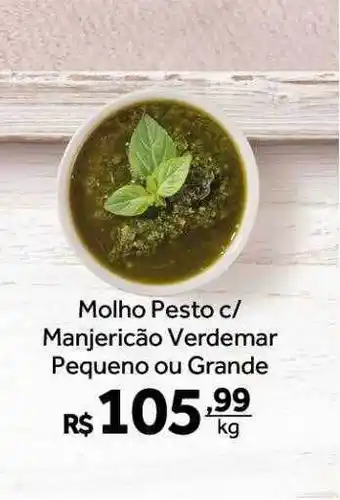 Verdemar Supermercado Molho pesto c manjericão verdemar pequeno ou grande oferta