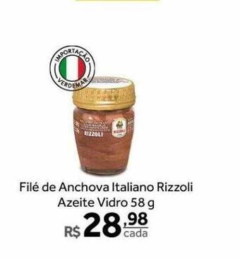 Verdemar Supermercado Filé de anchova italiano rizzoli azeite vidro oferta