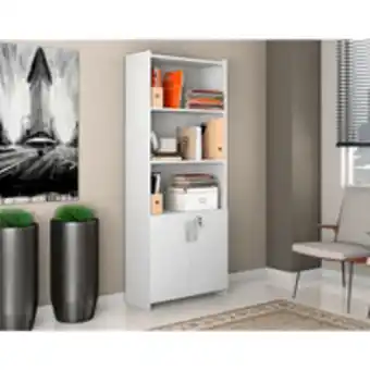 Novo Mundo Armário multiuso 2 portas, 3 prateleiras, mdp - notável móveis escritório oferta